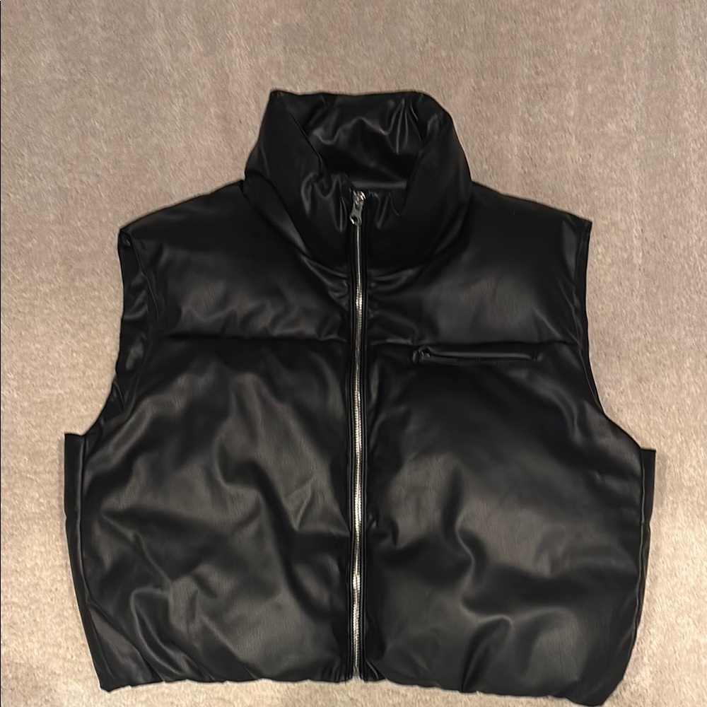 Sleek Black Quilted Vest